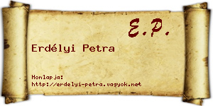 Erdélyi Petra névjegykártya